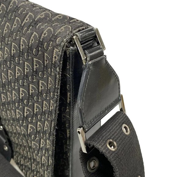 Auth DIOR/ChristianDior Street Chic/Trotter Black Dark Gray Jacquard Leather - Picture 8 of 16